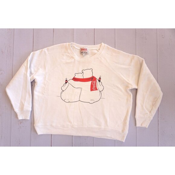 Wildfox Vanilla Coca-Cola “Polar Friends” Crewneck Sweatshirt - Size S - Picture 1 of 9